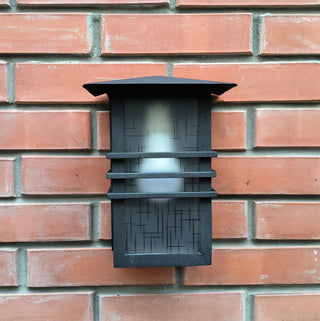 Wrought Iron Outdoor Sconce: Minimalist Metal Light Fixture