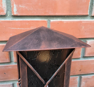 Handmade Wrought Iron Outdoor Sconce: Minimalist Metal Light