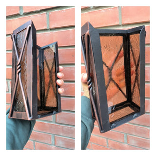 Handmade Wrought Iron Outdoor Sconce: Minimalist Metal Light