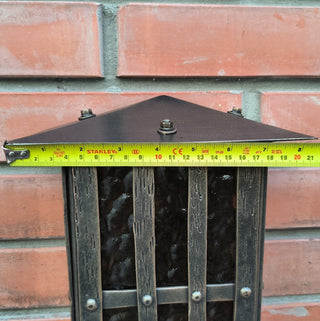 Wrought Iron Outdoor Sconce: Minimalist Metal Light Fixture