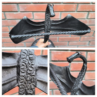 Handmade Wrought Iron Dragon Towel Rack: Bathroom Decor
