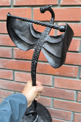 Handmade Wrought Iron Dragon Towel Rack: Bathroom Decor