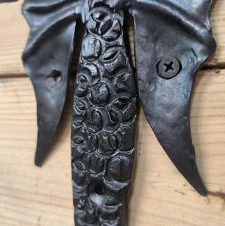 Forged Iron Dragon Hook: Handmade Metal Wall Hanger