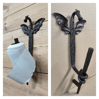 Wrought Iron Dragon Toilet Paper Holder: Fantasy Bathroom Decor