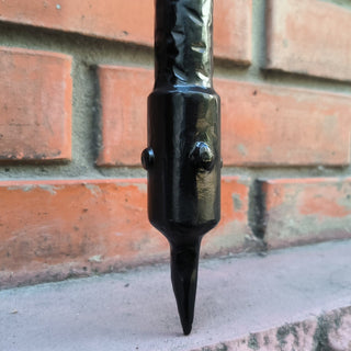 Hand Forged Black Metal Sconce Lamp: Wall-Mounted Lighting Fixture