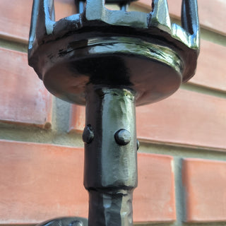 Hand Forged Black Metal Sconce Lamp: Wall-Mounted Lighting Fixture