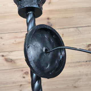 Handmade Forged Black Steel Wall Sconce: Medieval Torch Light