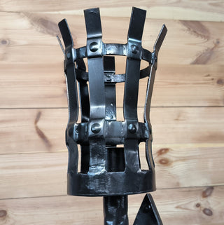 Hand Forged Black Metal Wall Sconce Lighting Fixture
