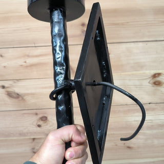Hand Forged Black Metal Wall Sconce Lighting Fixture