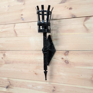 Hand Forged Black Metal Wall Sconce Lighting Fixture