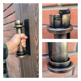 Hand forged handle, Door handle Chess, rook, castle, Metal handle, Barn door handle, Door decor