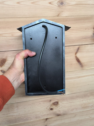 Handmade Wrought Iron Outdoor Sconce: Minimalist Metal Light