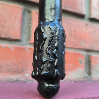 Hand Forged Black Metal Wall Sconce - Large Wrought Iron Lighting