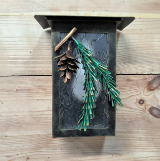Handmade Wrought Iron Outdoor Sconce: Rustic Metal Night Light