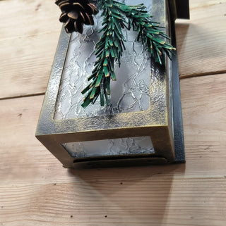 Handmade Wrought Iron Outdoor Sconce: Rustic Metal Night Light