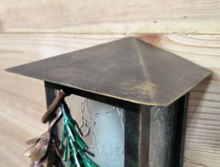 Handmade Wrought Iron Outdoor Sconce: Rustic Metal Night Light