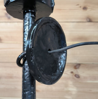 Hand Forged Viking Torch Light: Black Metal Wall Sconce