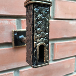Hand Forged Iron Castle Door Handle: Medieval Style