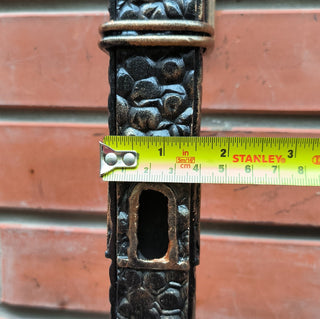 Forged iron door handle, Castle handle, Wrought iron handle, Hand forged handle, Metal handle, Barn door handle