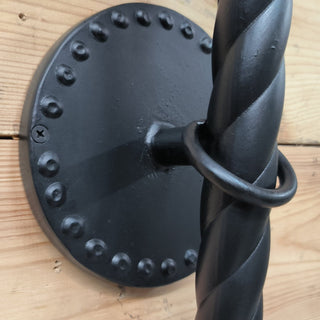 Hand Forged Black Metal Wall Sconce: Interior Lighting
