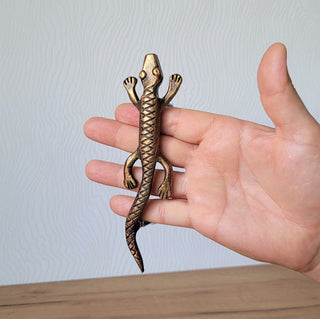 Door knob, Lizard, furniture knob, metal cabinet knob, drawer handle