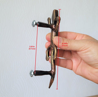 Handmade Lizard Door Knob: Metal Cabinet Drawer Handle