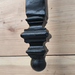 Hand Forged Viking Torch Wall Sconce - Black Metal Interior Light
