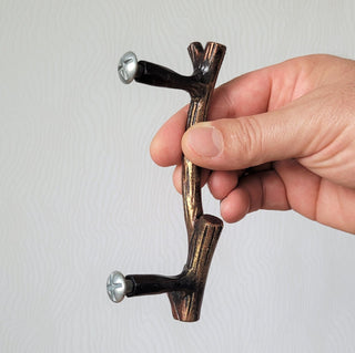 Handmade Metal Branch Door Knob - Cabinet Drawer Handle