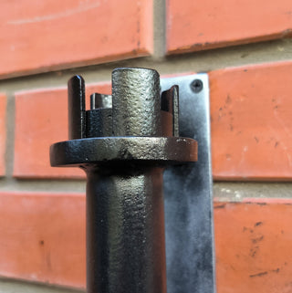 Hand Forged Metal Door Handle: Chess Rook Castle Decor