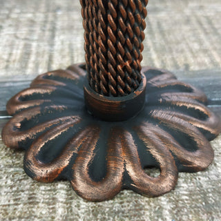 Hand Forged Wrought Iron Door Handle: Copper Metal Decor