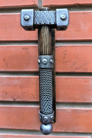 Hand Forged Hammer Door Handle: Metal Gate/Barn Door Pull