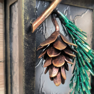 Handmade Wrought Iron Outdoor Sconce: Rustic Metal Night Light
