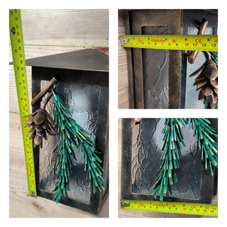 Handmade Wrought Iron Outdoor Sconce: Rustic Metal Night Light
