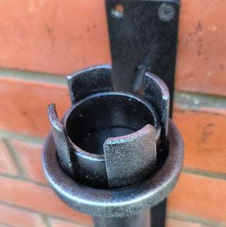 Hand Forged Metal Door Handle: Chess Rook Castle Decor