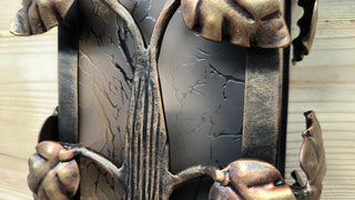 Wrought Iron Outdoor Sconce: Tree of Life Metal Light Fixture