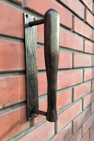 Hand Forged Baseball Bat Door Handle: Metal Barn Door Pull