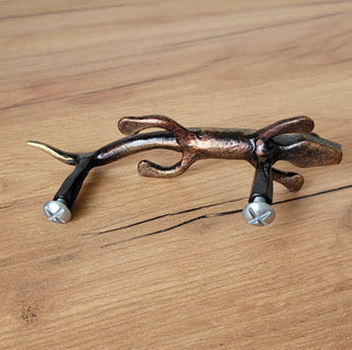 Handmade Lizard Door Knob: Metal Cabinet Drawer Handle