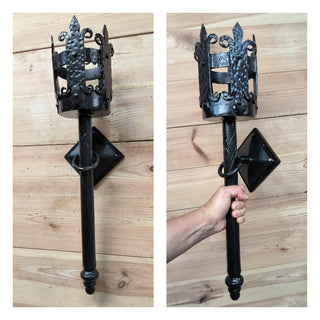 Viking torch light, interior wall light, Metal wall sconce