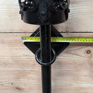 Hand Forged Viking Torch Wall Sconce: Black Metal Interior Light