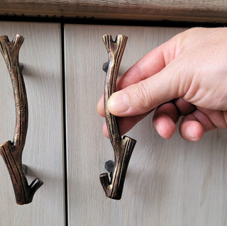 Handmade Metal Branch Door Knob - Cabinet Drawer Handle