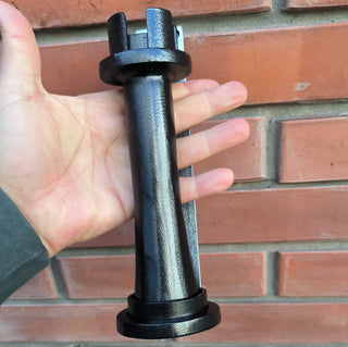 Hand Forged Metal Door Handle: Chess Rook Castle Decor