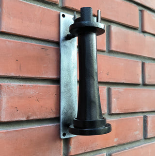 Hand Forged Metal Door Handle: Chess Rook Castle Decor