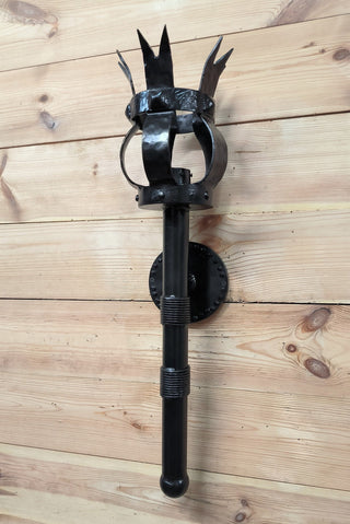 Hand Forged Black Metal Wall Sconce Lighting Fixture