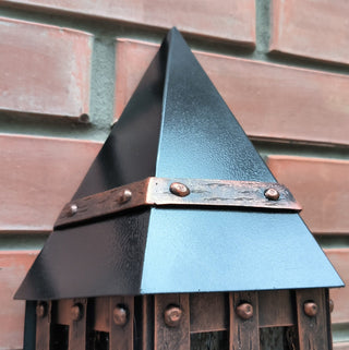 Wrought Iron Wall Sconce: Handmade Metal Lantern Night Light