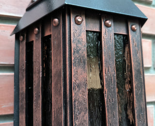 Wrought Iron Wall Sconce: Handmade Metal Lantern Night Light