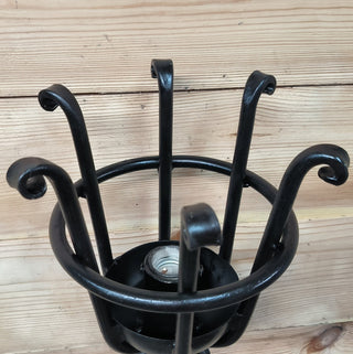 Hand Forged Black Metal Wall Sconce: Large Rustic Lighting