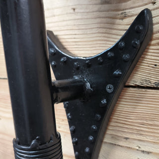 Hand Forged Black Metal Wall Sconce: Large Rustic Lighting