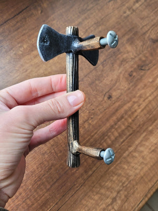 Handmade Axe Door Knob: Metal Cabinet & Nightstand Pull