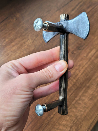 Handmade Axe Door Knob: Metal Cabinet & Nightstand Pull