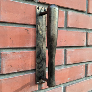 Hand Forged Baseball Bat Door Handle: Metal Barn Door Pull